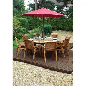 Eight Seater Circular Table Set with Accessories