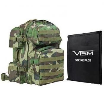 NcSTAR Vism 2911 Tactical Backpack – Soft Ballistic Shield, 10 x 12, Woodland Camo