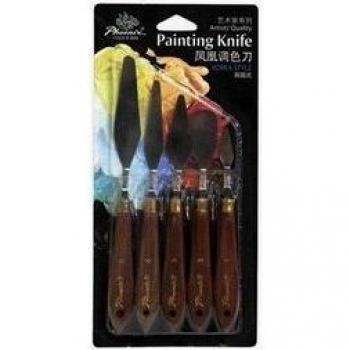 Pack Art Scorper Phoenix – 5 outils en acier inoxydable (spatule, grattoir, mélangeur)