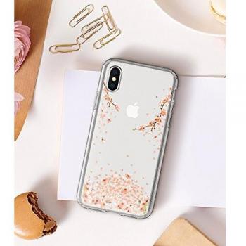 Spigen iPhone X Transparent‑Case Cherry Blossom Design
