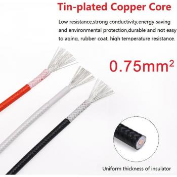High-Temperature Silicone Rubber Heating Cable 0.75mm