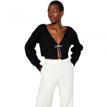 Cárdigan de Mujer Estilo Moderno en Negro