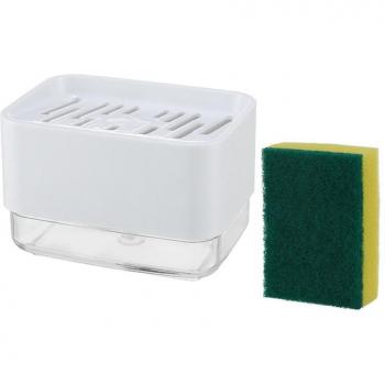 Kitchen Soap Dispenser with Press-Type and Sponge Holder
