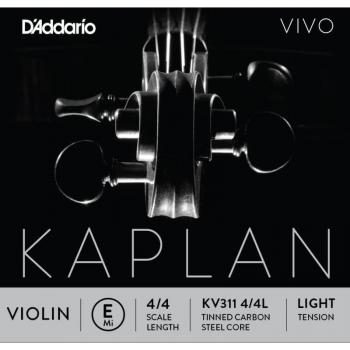 D'Addario Kaplan Vivo E String, Light Tension, 4/4 Scale