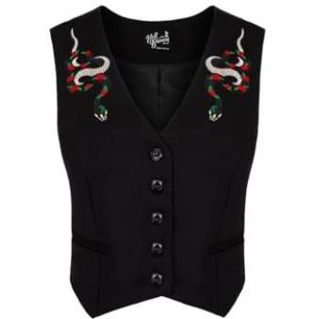 Schwarze Viva Maria Weste (Hellbunny) – Größe M