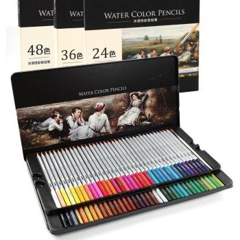 Wooden Watercolor Pencil Set 24/36/48/72 Colors