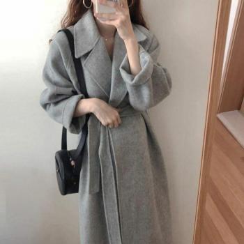Lucyever Women's Mid-Length Turn Down Collar Jacket