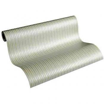 Tapete gestreift 10,05 m x 0,53 m grau metallic