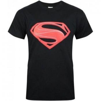 Official Superman Man Of Steel Red Logo Shirt