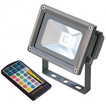 Foco LED RGB 10W IP65 con Mando a Distancia
