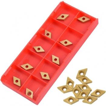10Pcs DCMT070204 YBC251 Carbide Cutting Inserts for Lathe