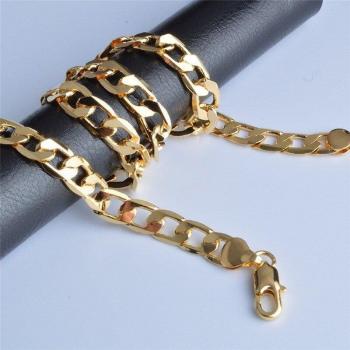 Cuban Link Gouden Armband voor Mannen - 6MM, Verkrijgbaar in 20/45/50/55/60/65/70/75CM, Hip Hop Stijl