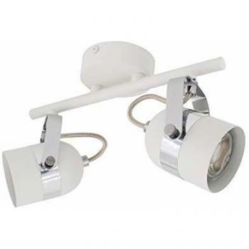 Lámpara de Techo Orientable Aluminio 2 Focos Blanco Sinner
