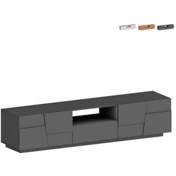 Soporte de TV moderno Chiron con 4 puertas y cajón 220x45x46cm