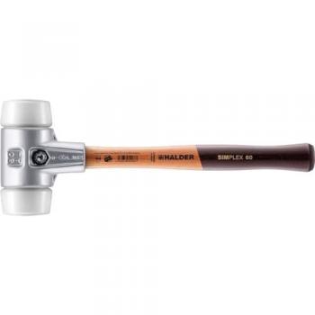 Maillet HALDER SIMPLEX Superplastique avec boîtier en aluminium et manche en bois – D=60 mm – 3107.060
