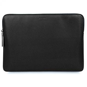KNOMO Barbican 12 MacBook Leather Sleeve - Black, Black
