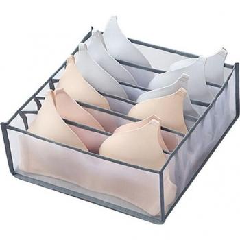 Organiseur de soutien-gorge séparé par boîte de rangement lingerie 7 grilles