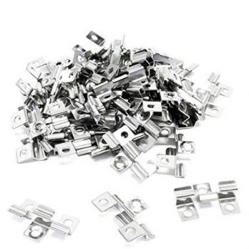 Wiltec Set de 50 Clips Acier fin