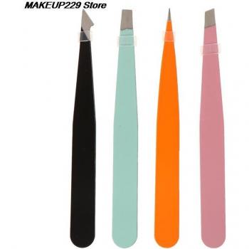 Pincettes à sourcils en acier inoxydable, 4 pièces, maquillage