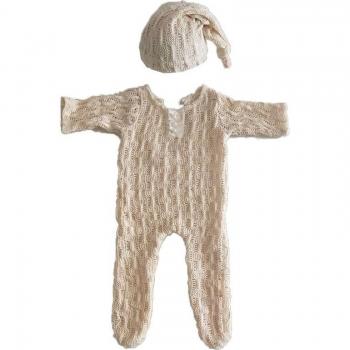 Handmade Knit Romper and Hat for Infants
