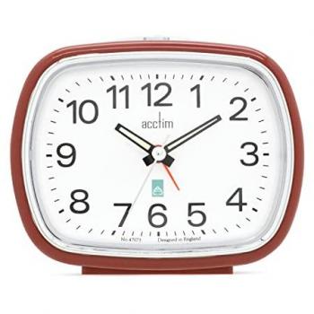 Camille Analogue Alarm Clock Quartz Luminous Hands Chrome Bezel