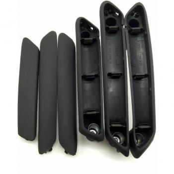 Black Interior Door Handle Set with Trim for 1998-2005 Volkswagen Passat B5 (6pcs)