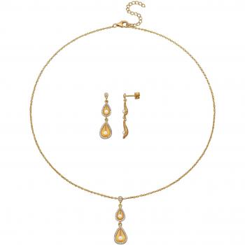 Diemer Eleganz: 3-teiliges Silber 925 Schmuckset für Damen