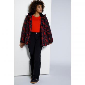 Plus Size Comic-Inspired Triple Function Ski Jacket with Plush Lining, Women, Red, Size 28/30