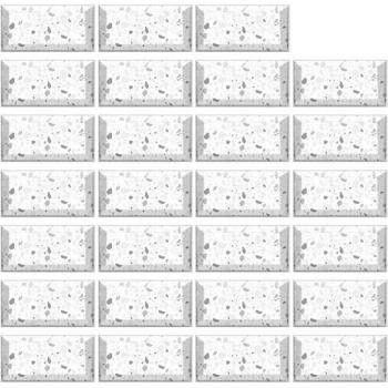 DIY Marble Brick Decal Set – 27pcs, 20x10cm, Kitchen, Bathroom, Home Decor