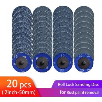 2 Zirconia Quick Change Sanding Discs for Paint and Rust Removal