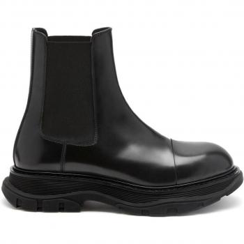 Alexander McQueen Men's Tread Slick Ankle Boots - Black - Size 41