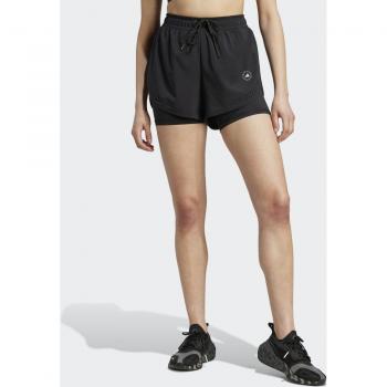 Adidas by Stella McCartney Women's Layered Track Shorts, Black, Size M