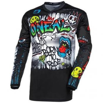 Oneal Element Rancid Maillot de motocross negro/multicolor - Negro Multicolor (L)