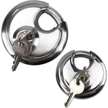 Lucchetto Blocca Disco 80mm in Acciaio Corazzato per Moto e Bici con 2 Chiavi