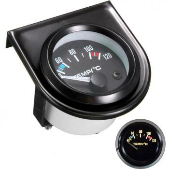 2 (52mm) Wasser-Temperatur-Messgerät für Fahrzeuge 40~120°C Schwarz Hülse 12V