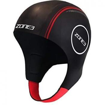 Zone 3 Red Neoprene Swim Cap - Unisex Size S