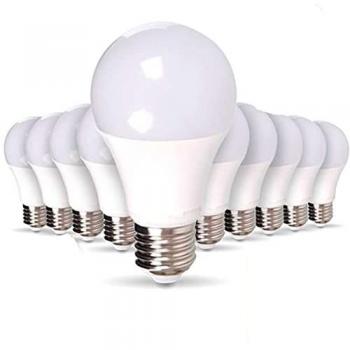 Pack de 50 Bombillas LED E27 9W - Equivalente 75W - Luz Día 6400K
