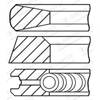 Segments de piston GOETZE 08-432700-00