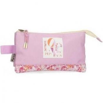 Estuche escolar Pepe Jeans Sandra rosa
