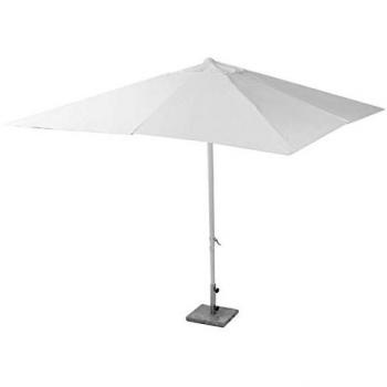 Sombrilla de jardín poste central blanca 3x3 m h 2,65 m aluminio modelo Michigan
