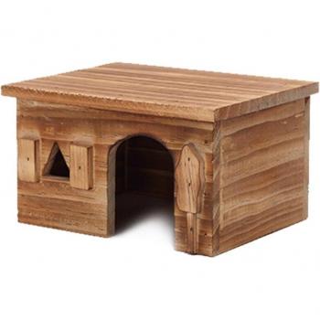 Maison rectangulaire en bois pour animaux
