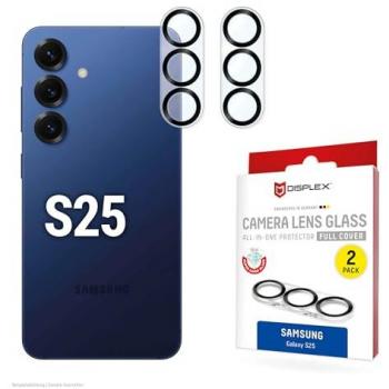 Displex Kameralinse Full Cover Schutzglas für Samsung Galaxy S25