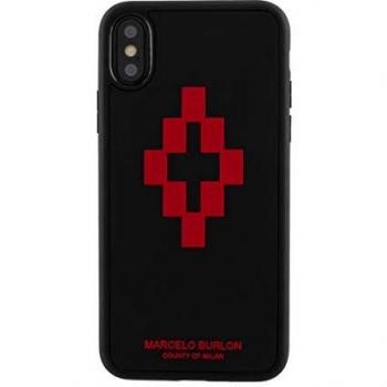 Cover marcelo burlon iphone x/xs 3d crossedred