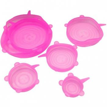 Reusable Silicone Stretch Lids 6-Pack - Multi-Size, BPA-Free, Leak-Proof
