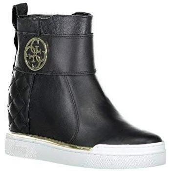 Scarpe donna tronchetto modello Falon pelle nera e marrone