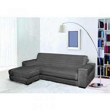 Copridivano anallergico doubleface TRENDY 240 cm grigio scuro