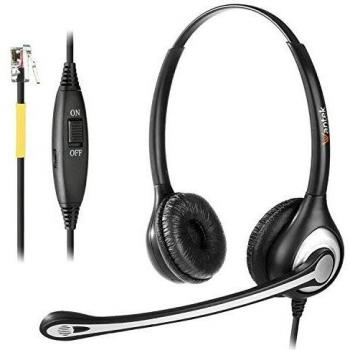 WANTEK Auricolare Ufficio per Yealink Avaya Cisco Grandstream Panasonic KXT Telefoni IP (Y602Y1)