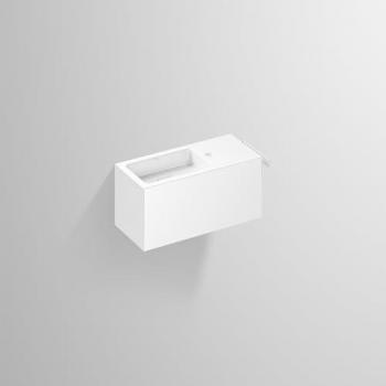 Alape Xplore.S Waschplatz WP.XS1, rechteckig 64,5 x 26,8 cm, Beckenmulde links