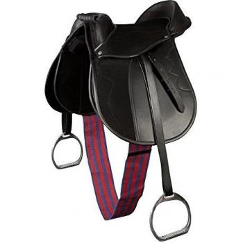 Schwarzes Pony-Sattelsystem 15 cm – Komfort & Stil