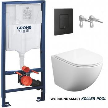 Pack de Bastidor Grohe con Cisterna Empotrada y Pulsador Negro Mate